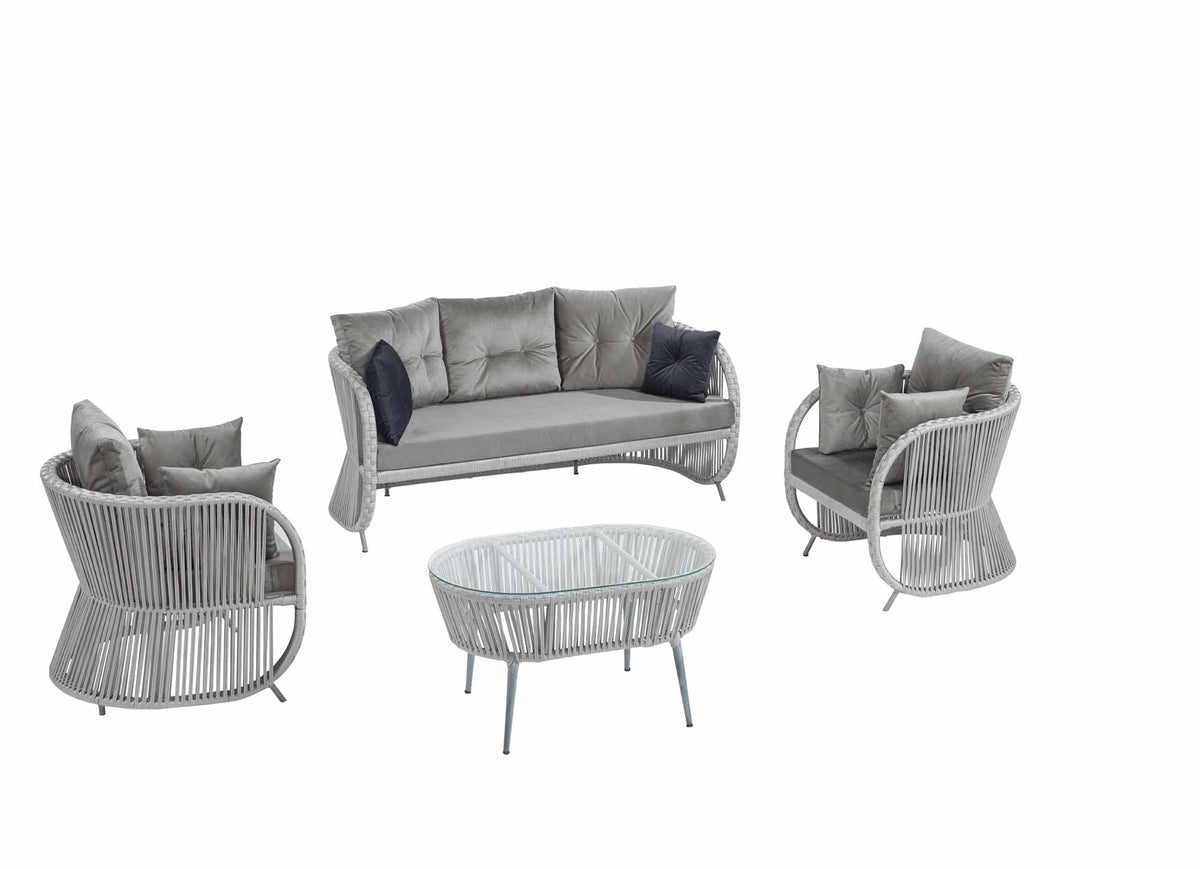 מערכת ריהוט גן ראטן 00101 | המבורגר ברוס