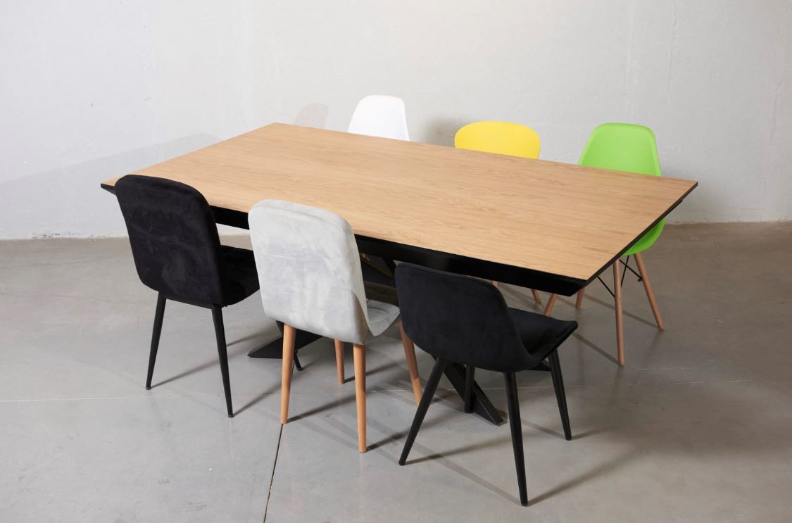 שולחן נפתח 2*1 +6 כסאות | המבורגר ברוס