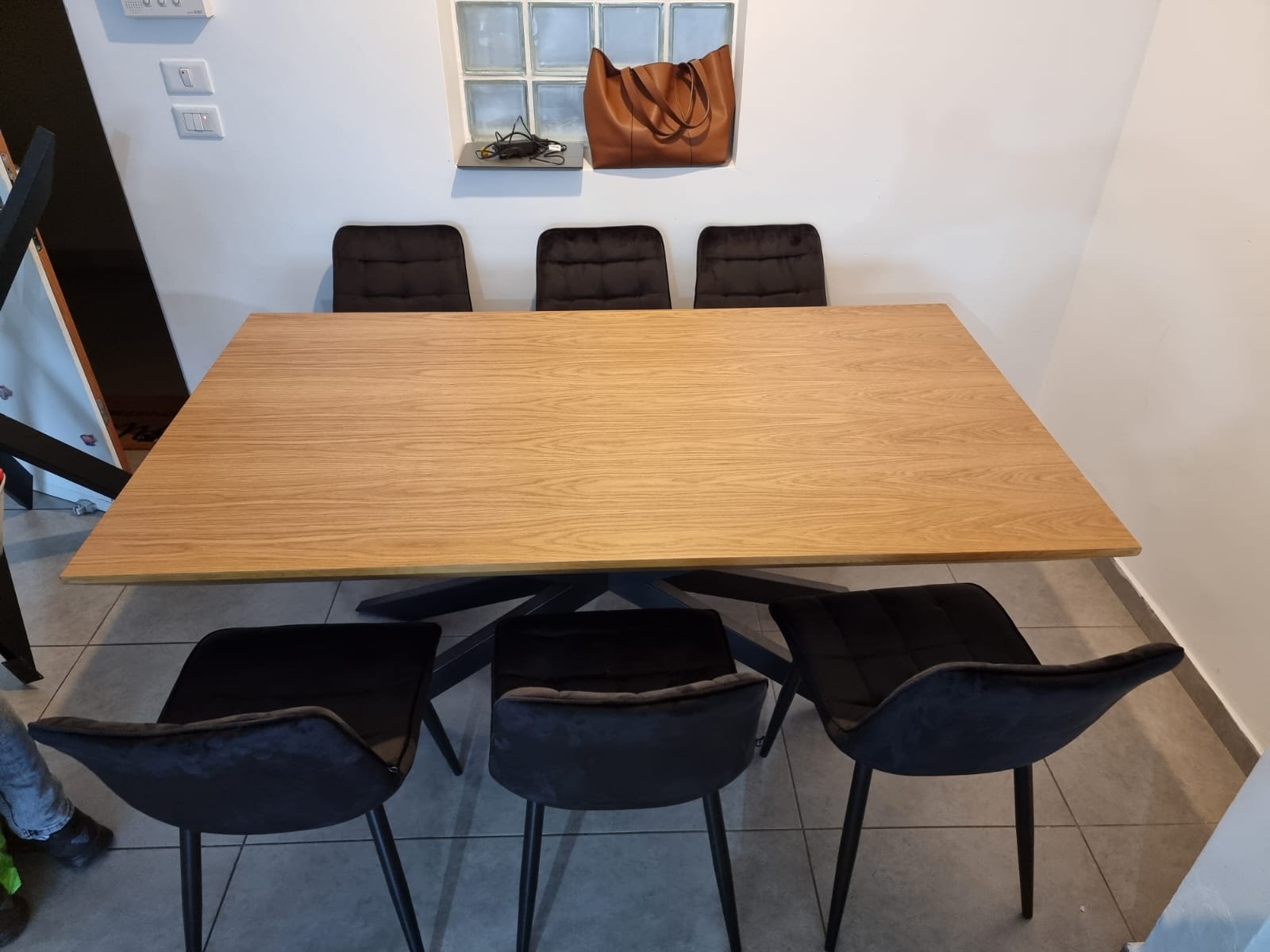 שולחן לפינת אוכל אורך מלבני נפתח +6 כיסאות 8197688 | המבורגר ברוס