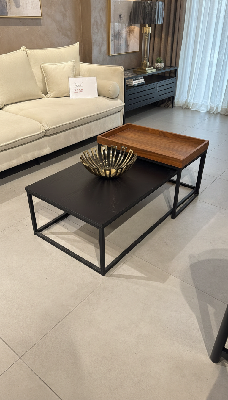 שולחן סלון 2 חלקים מתצוגה