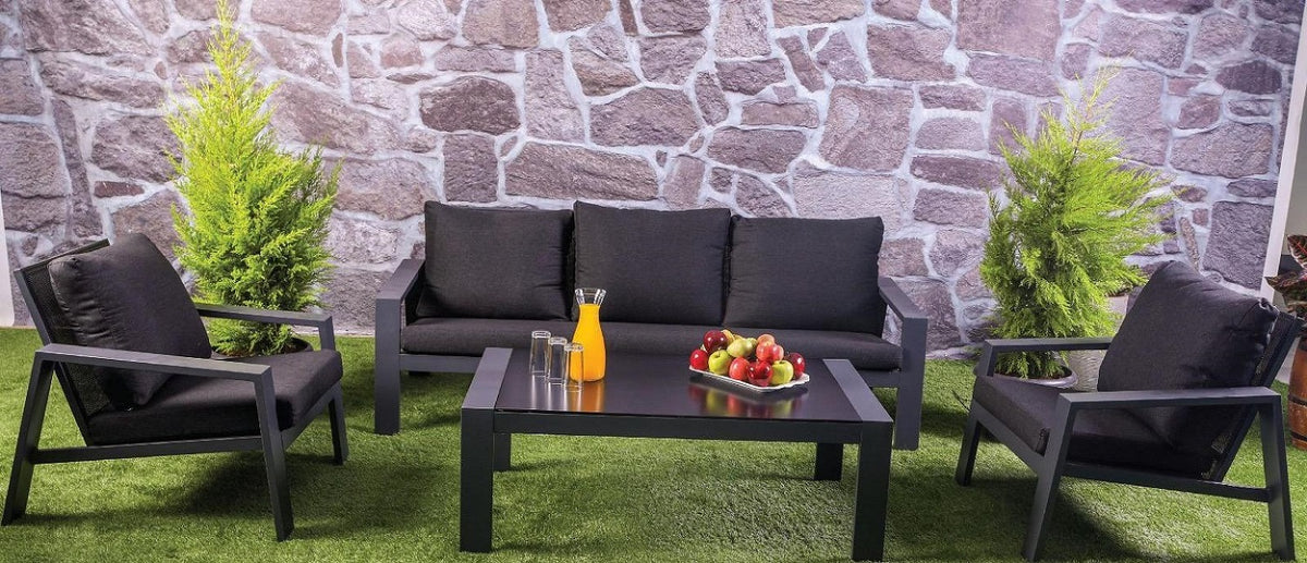 סט גינה תלת מושבי אלגנטי ויוקרתי 6654 | המבורגר ברוס