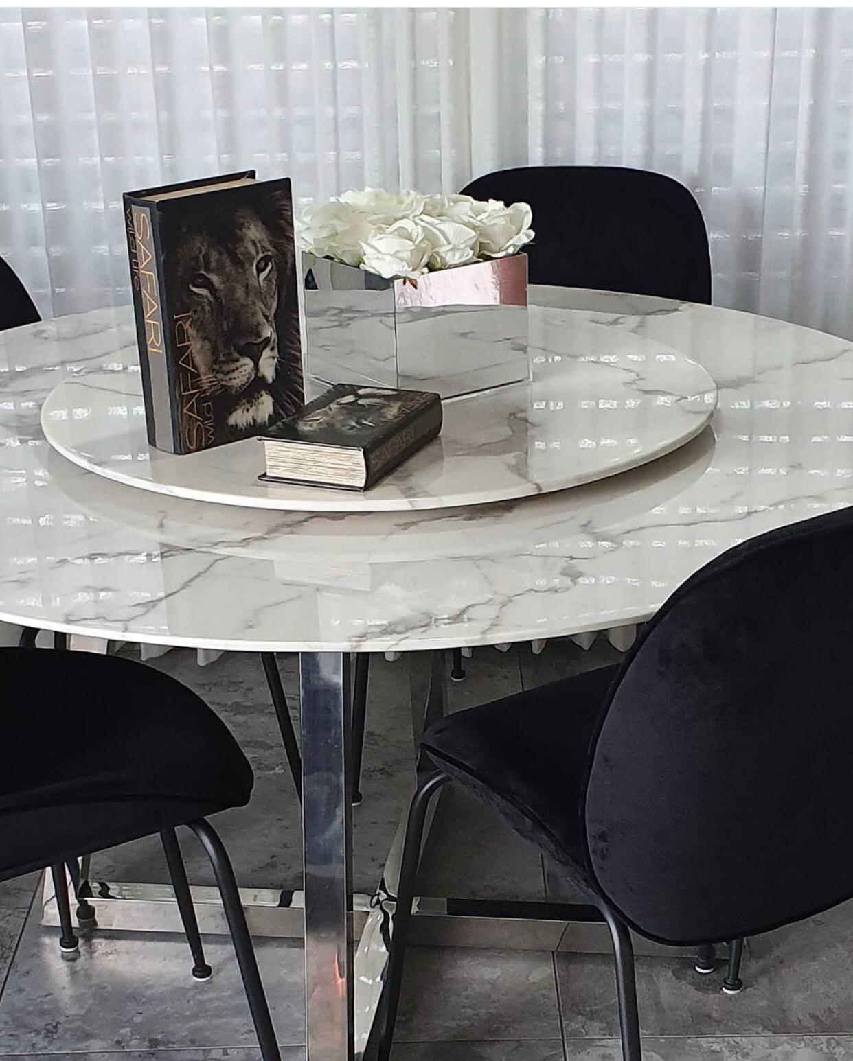 שולחן פינת אוכל קוטר 140 מסתובב לסלטים | המבורגר ברוס