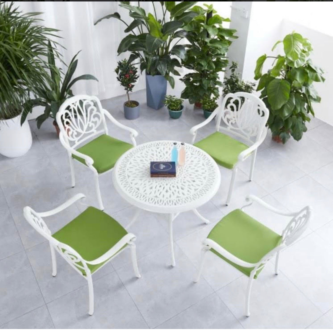 מיסיסיפי סט ישיבה מאלומניום יצוק + 4 כסאות | המבורגר ברוס