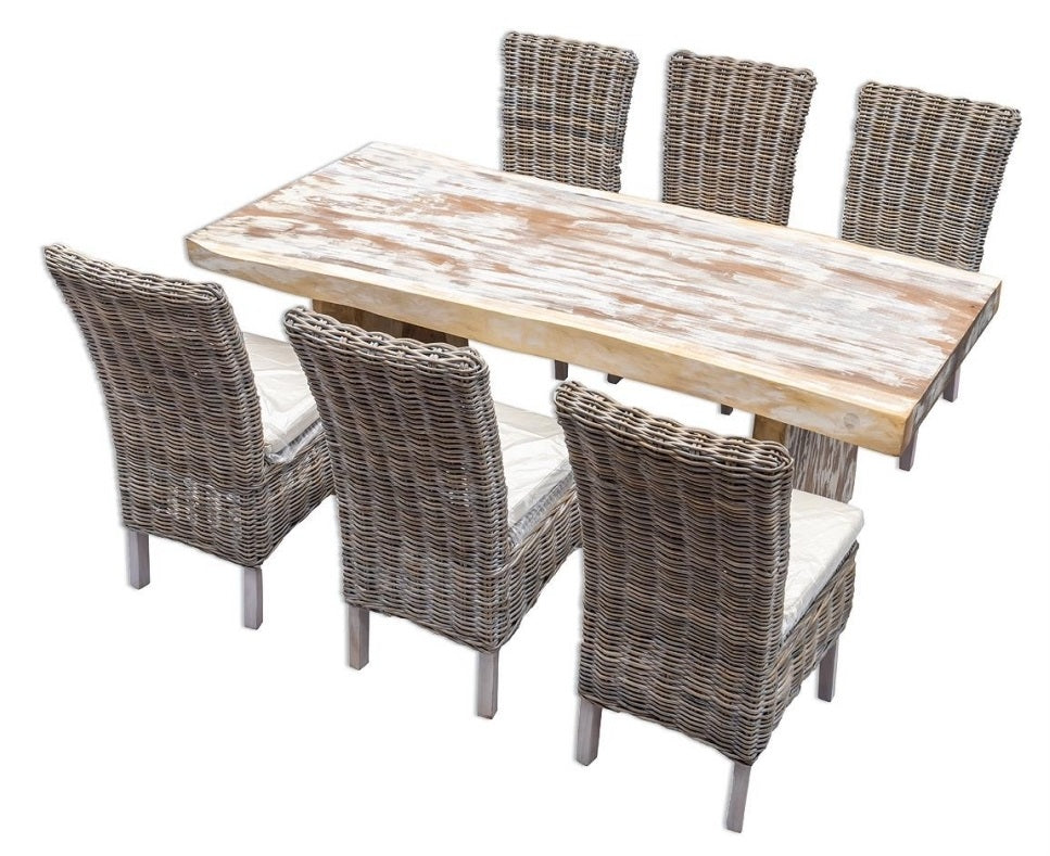 שולחן עץ גושני מלא מלכותי דגם ראהא 5070 | המבורגר ברוס