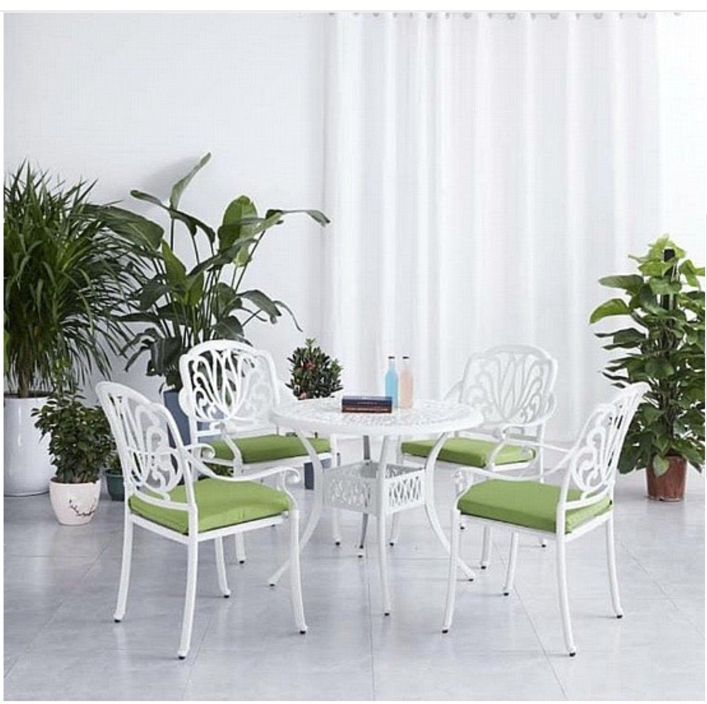 פינת אוכל אלומיניום +4 כסאות 6652 | המבורגר ברוס