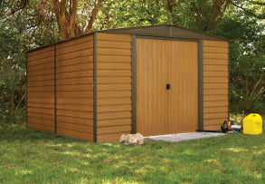 מחסן גינה ממתכת דמוי עץ 5222 | המבורגר ברוס