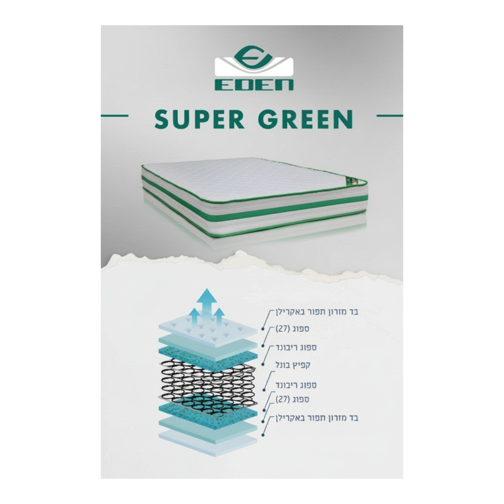 מזרן דגם סופר גרין | המבורגר ברוס