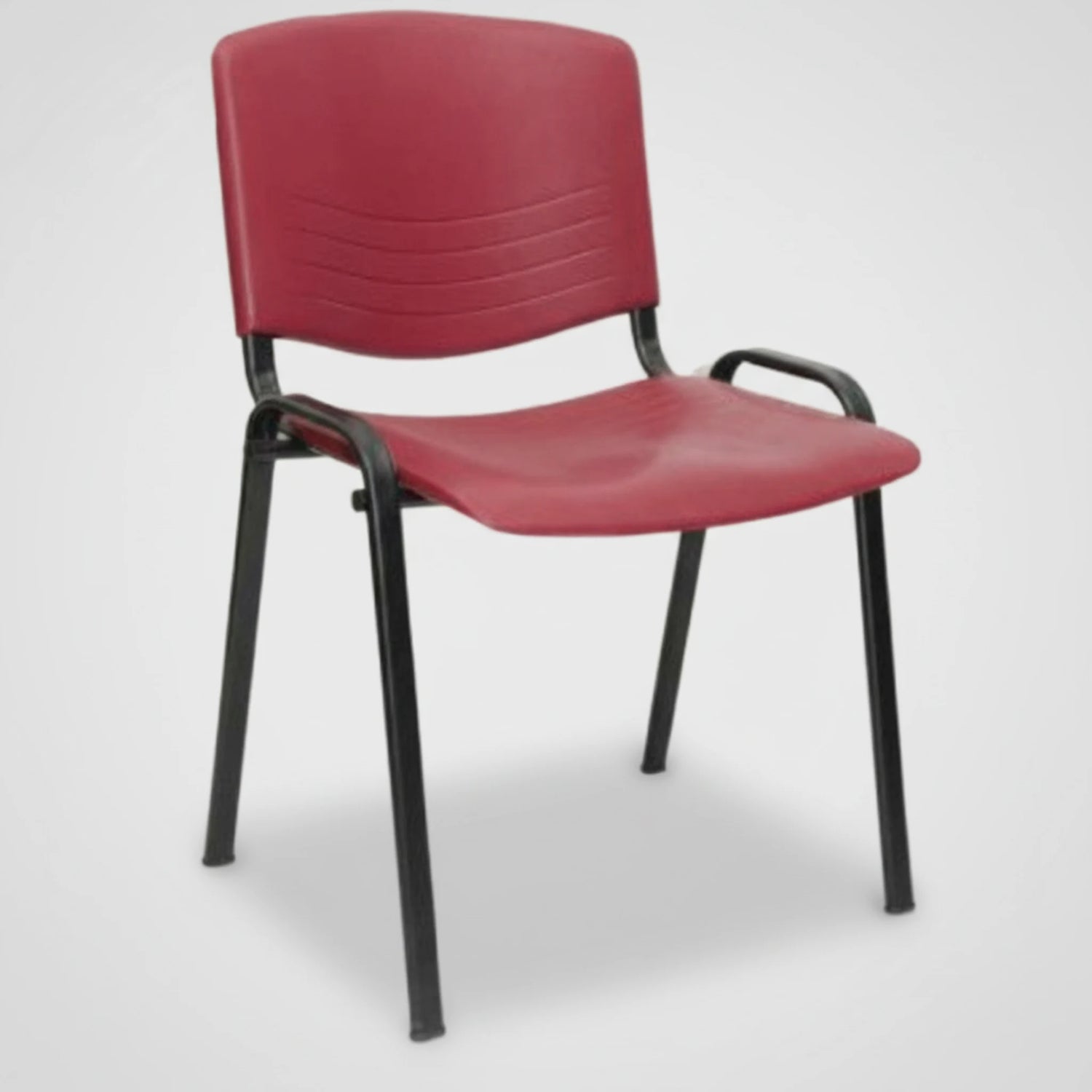 כיסא נערם,לשימושים רבים גב ומושב פלסטיק קשיח ואיכותי עם שילוב רגלי מתכת