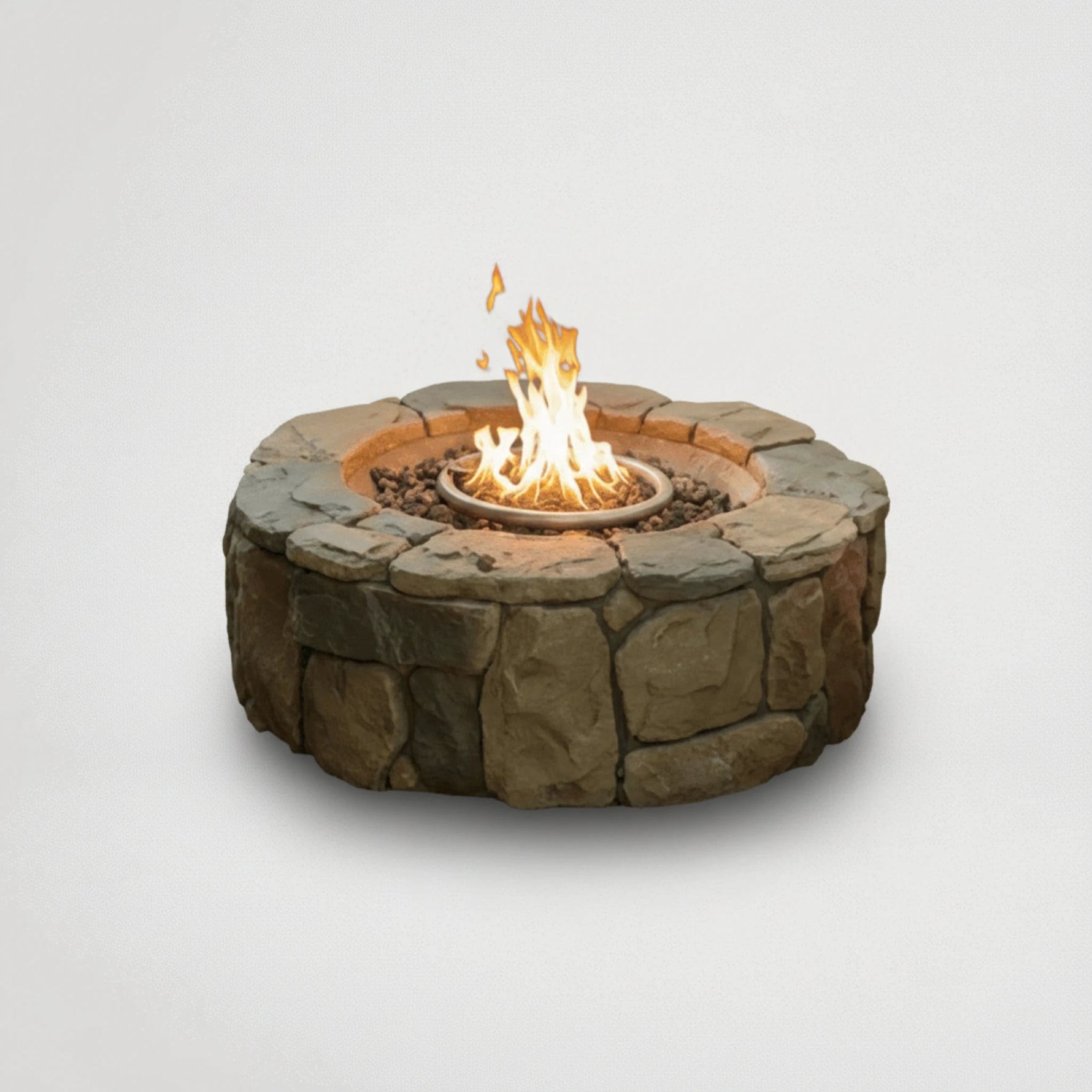 שולחן אש גז דמוי מסלעה