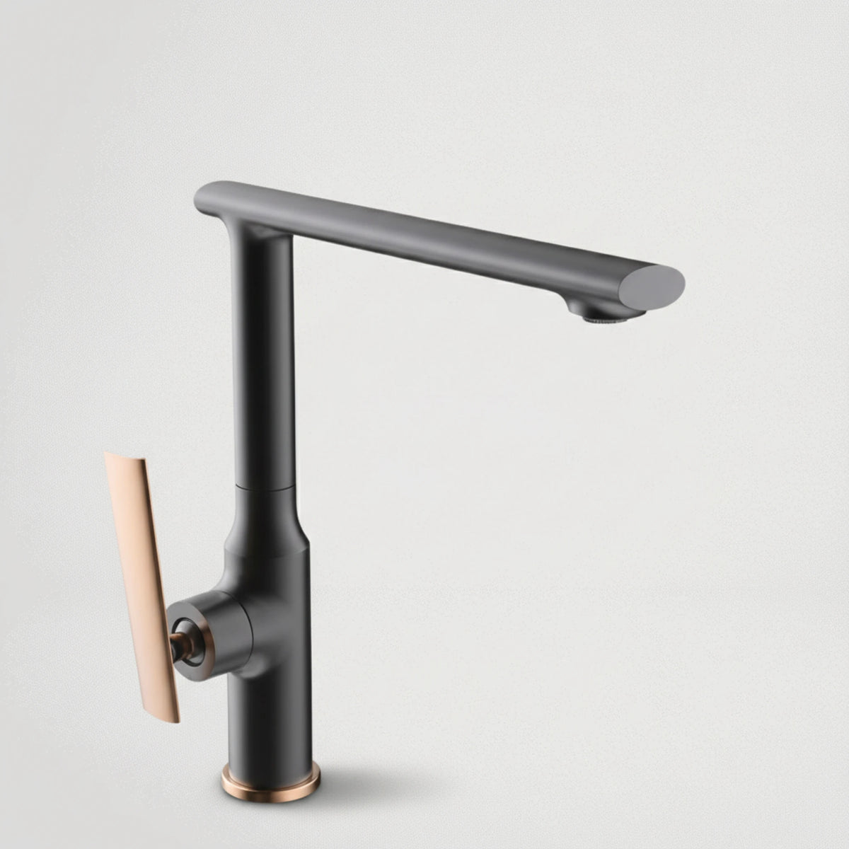 ברז פרח שחור יד מלבנית ברונזה