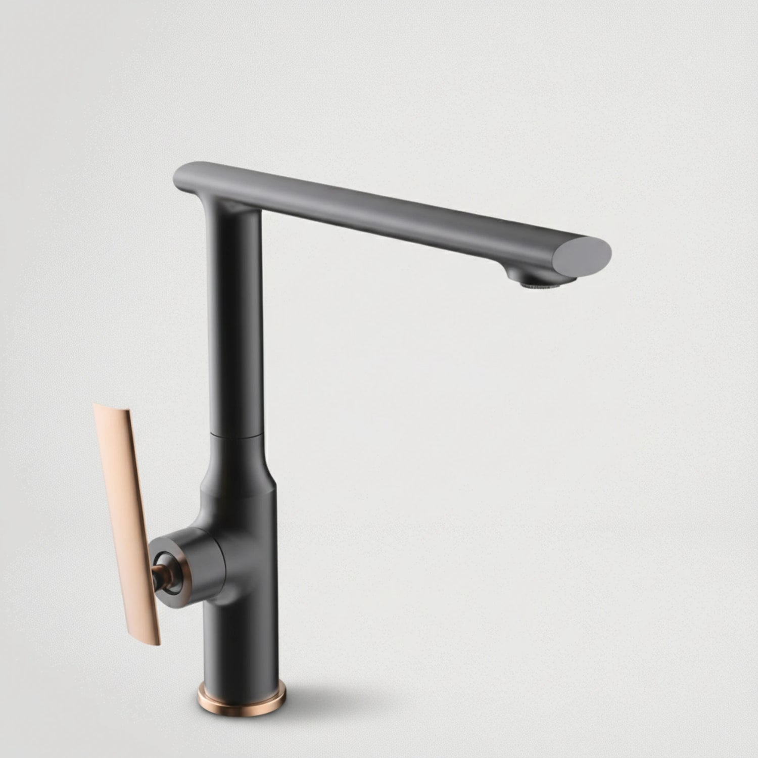 ברז פרח שחור יד מלבנית ברונזה