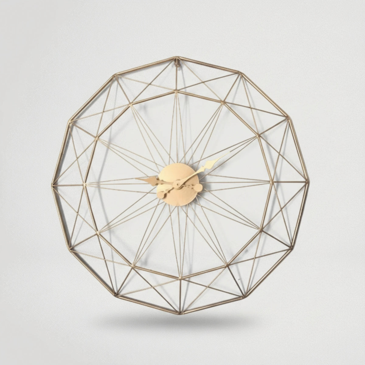 שעון קיר עכביש זהב 00233