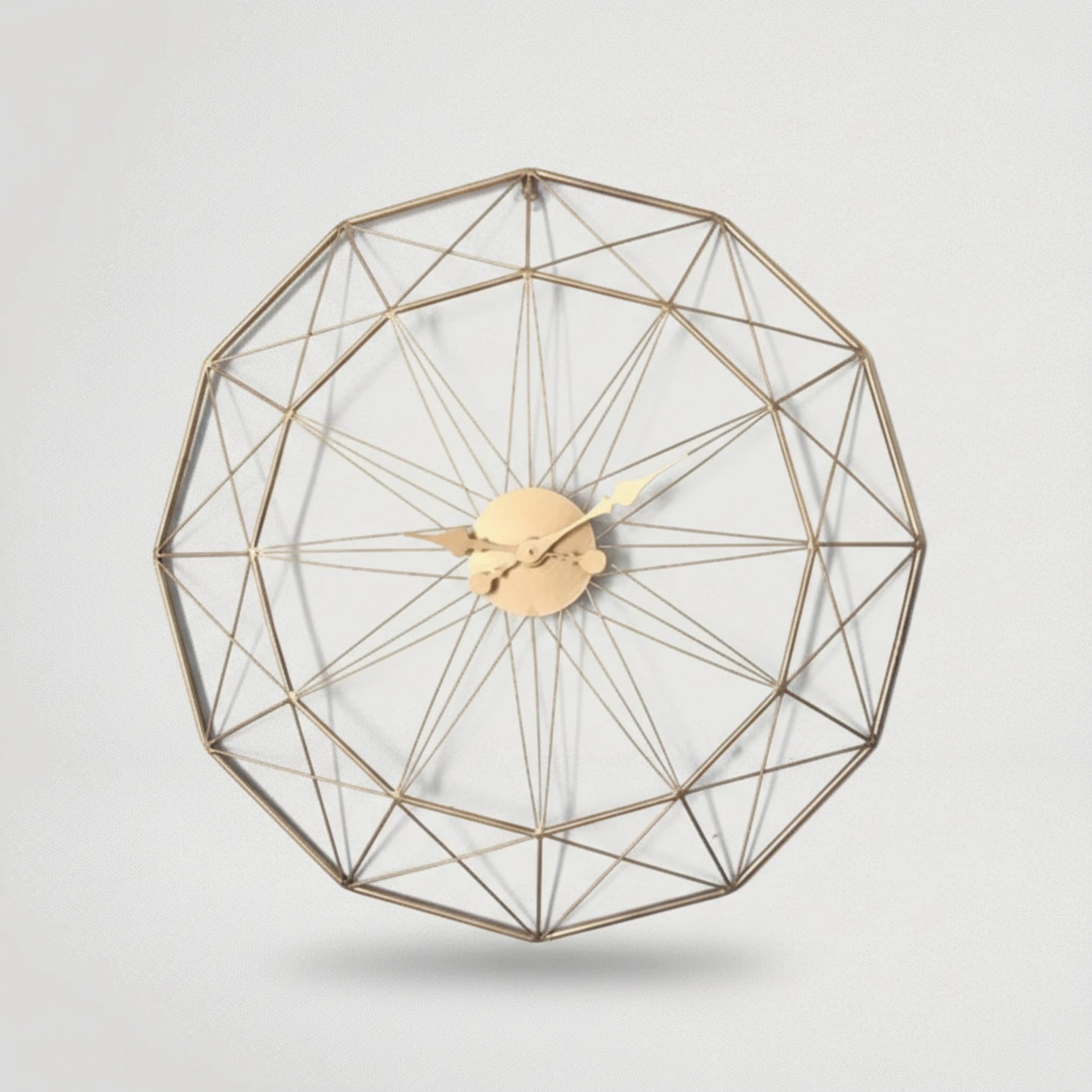 שעון קיר עכביש זהב 00233