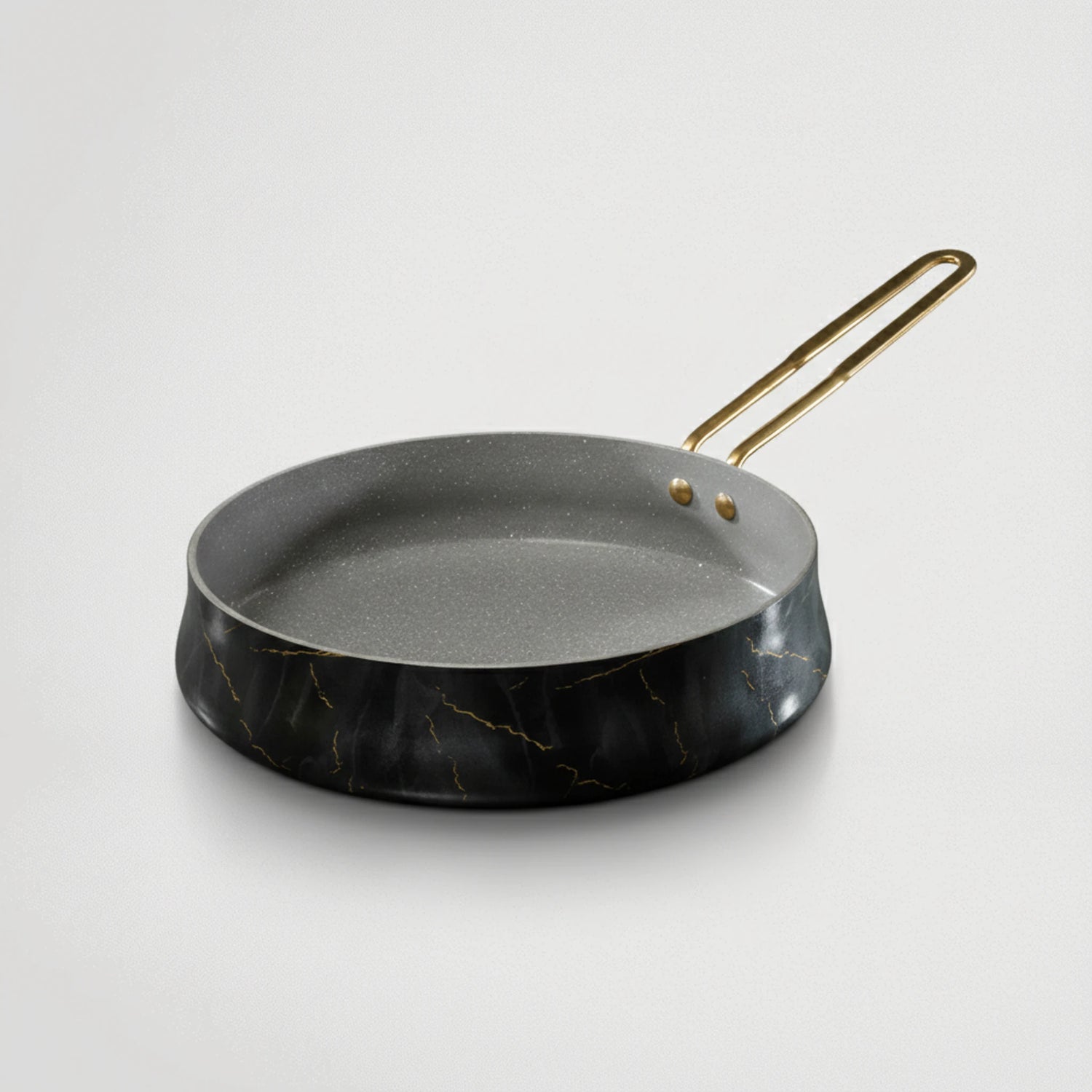 מחבת ללא מכסה יציקת אלומניום בציפוי אבן שיש גרמני GOLD שחור 7746