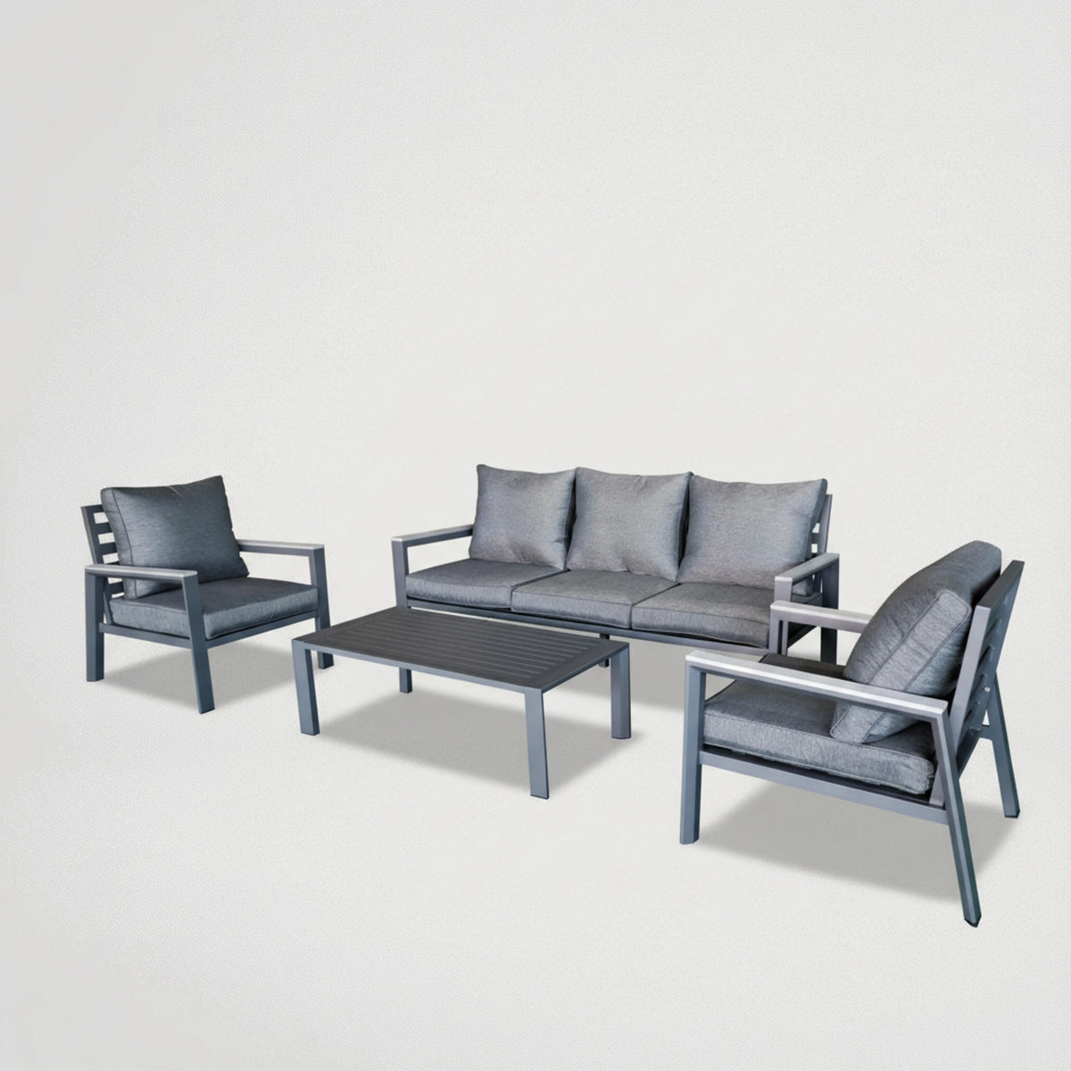 אפור כהה BORDEAUX מערכת ישיבה תלת דגם