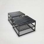 זוג שולחנות סלון מרובעים דגם 4888