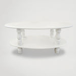 שולחן דו משטחי צבע לבן