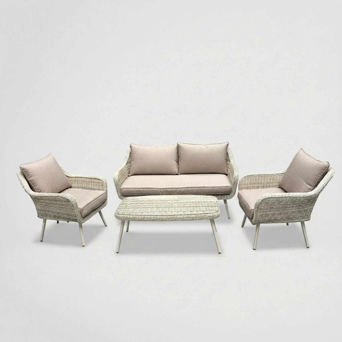 סט ישיבה מראטן דגם 6641