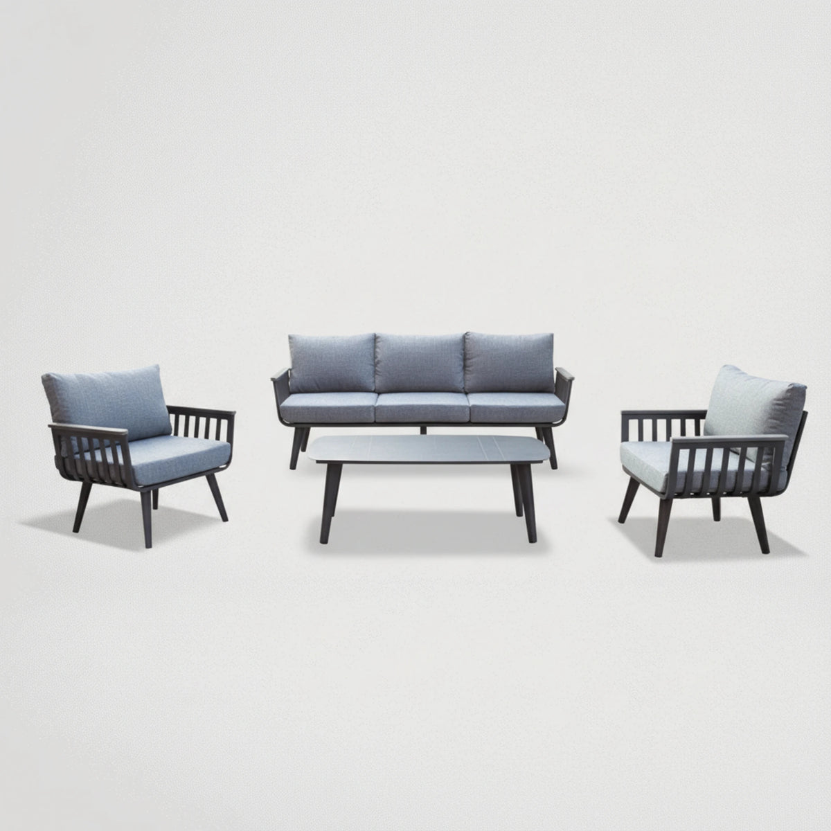 747 סט אלומיניום תלת מושבי