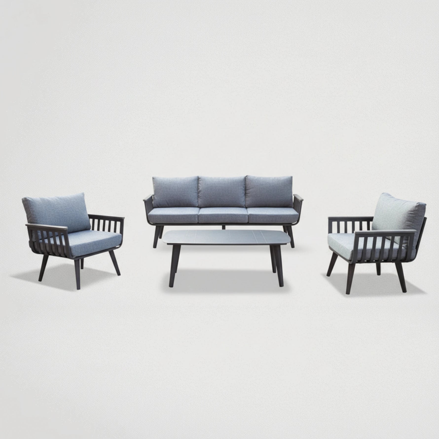 747 סט אלומיניום תלת מושבי