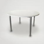 שולחן עגול רגל מתכת