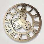 שעון קיר עגול זהב 00235
