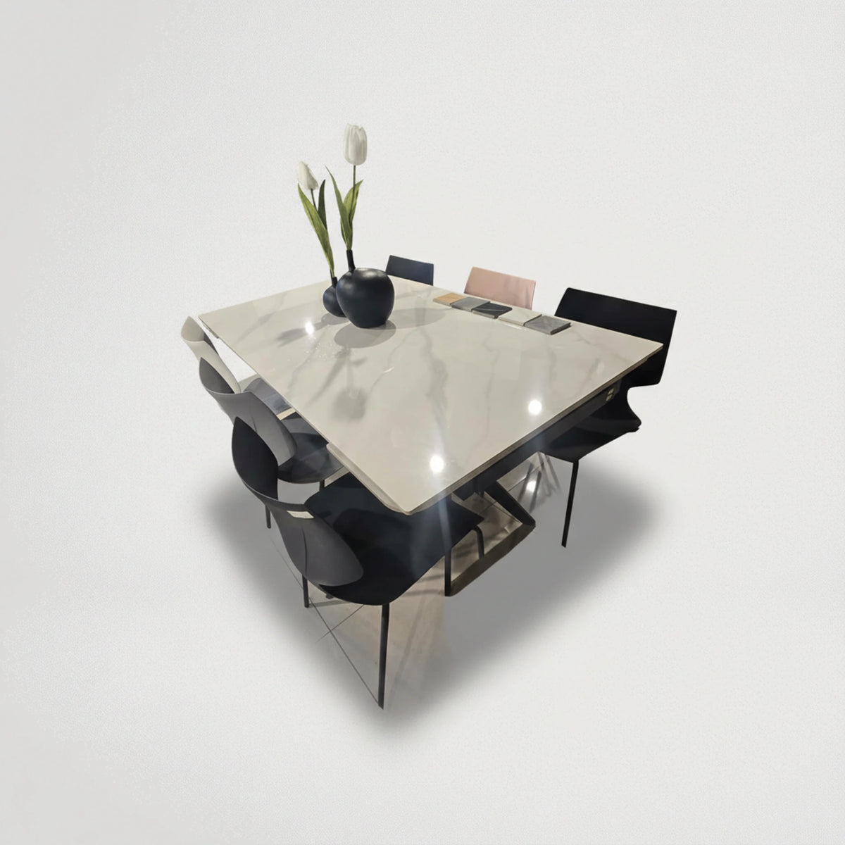 שולחן קרמי דמוי שיש 1.6 נפתח מתצוגה