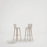 כסא בר רגלי עץ מושב פלסטיק 9985(bar stool)