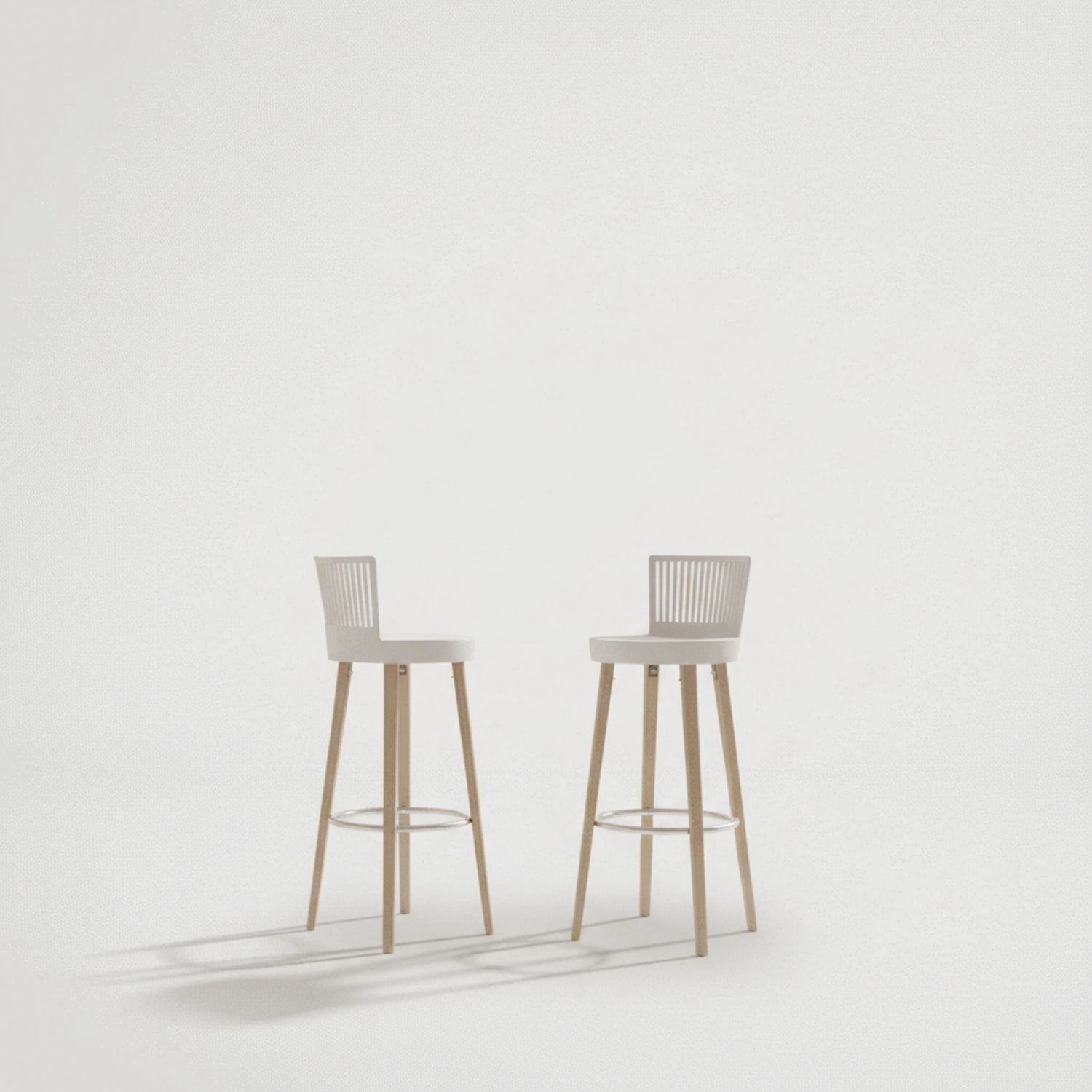 כסא בר רגלי עץ מושב פלסטיק 9985(bar stool)