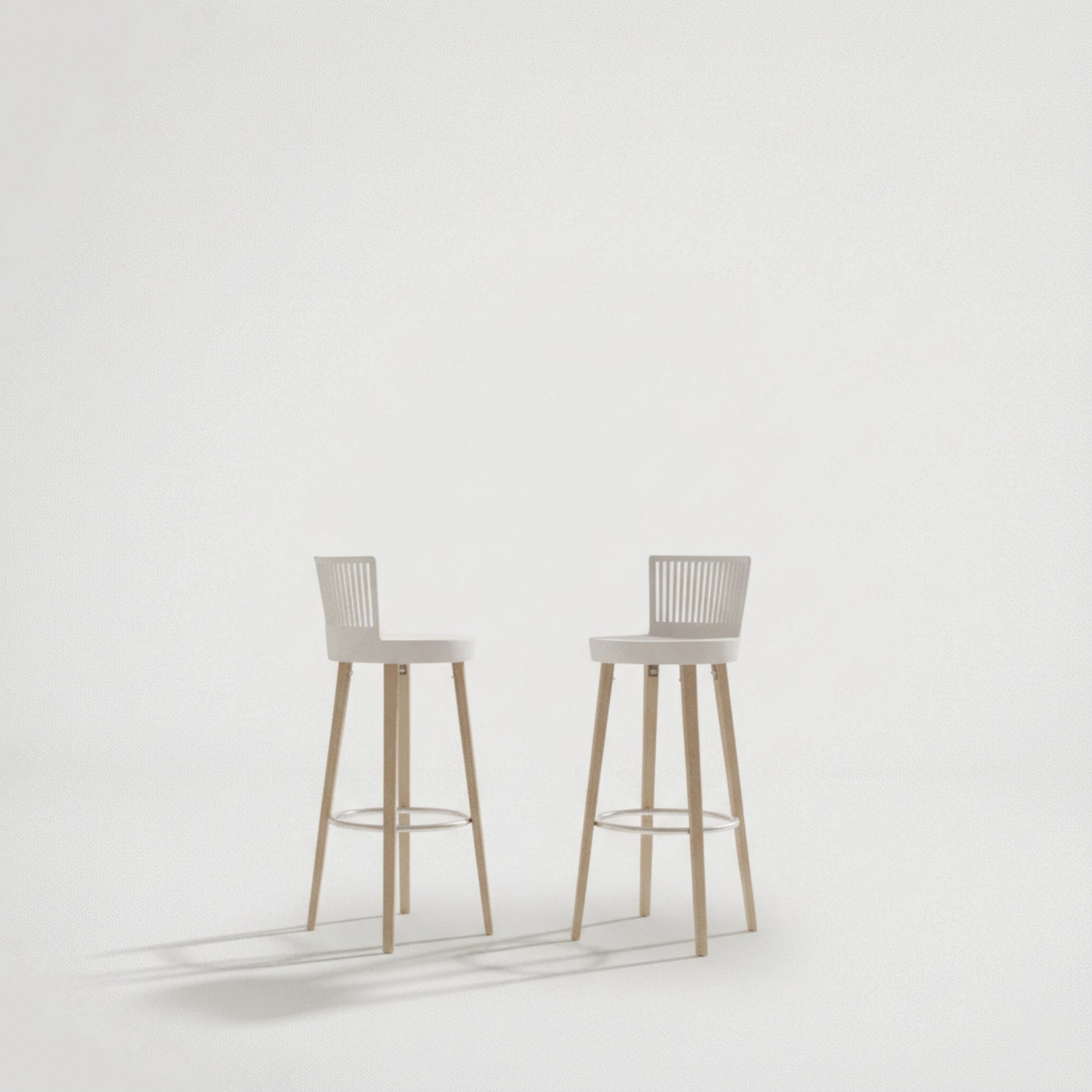 כסא בר רגלי עץ מושב פלסטיק 9985(bar stool)