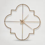 שעון קיר זהב פרח 00232