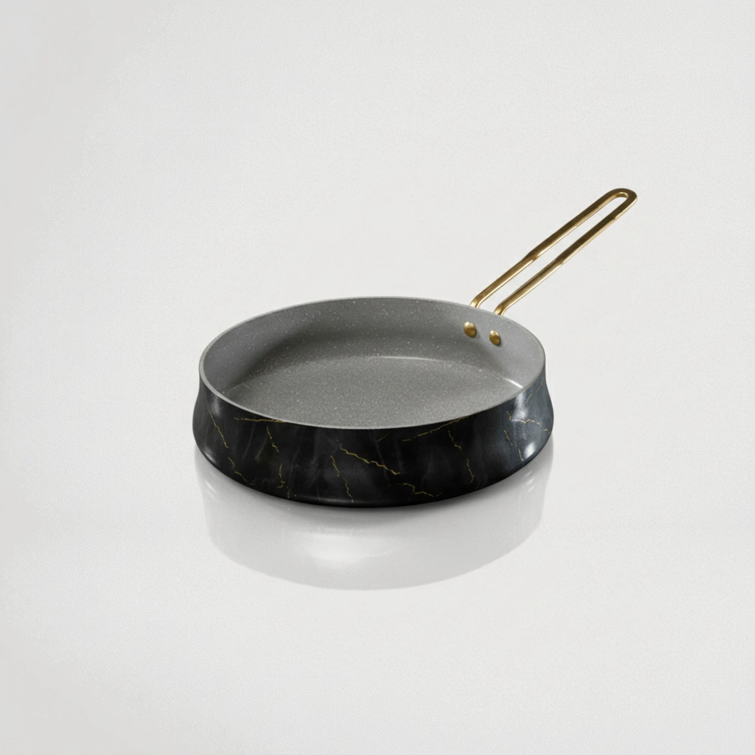 מחבת ללא מכסה יציקת אלומיניום ציפוי אבן שיש גרמניGOLD שחור 7755