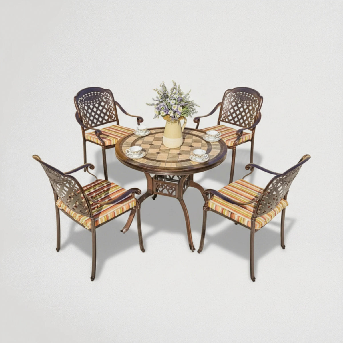 פינת אוכל לגינה יפה ואלגנטית 6651