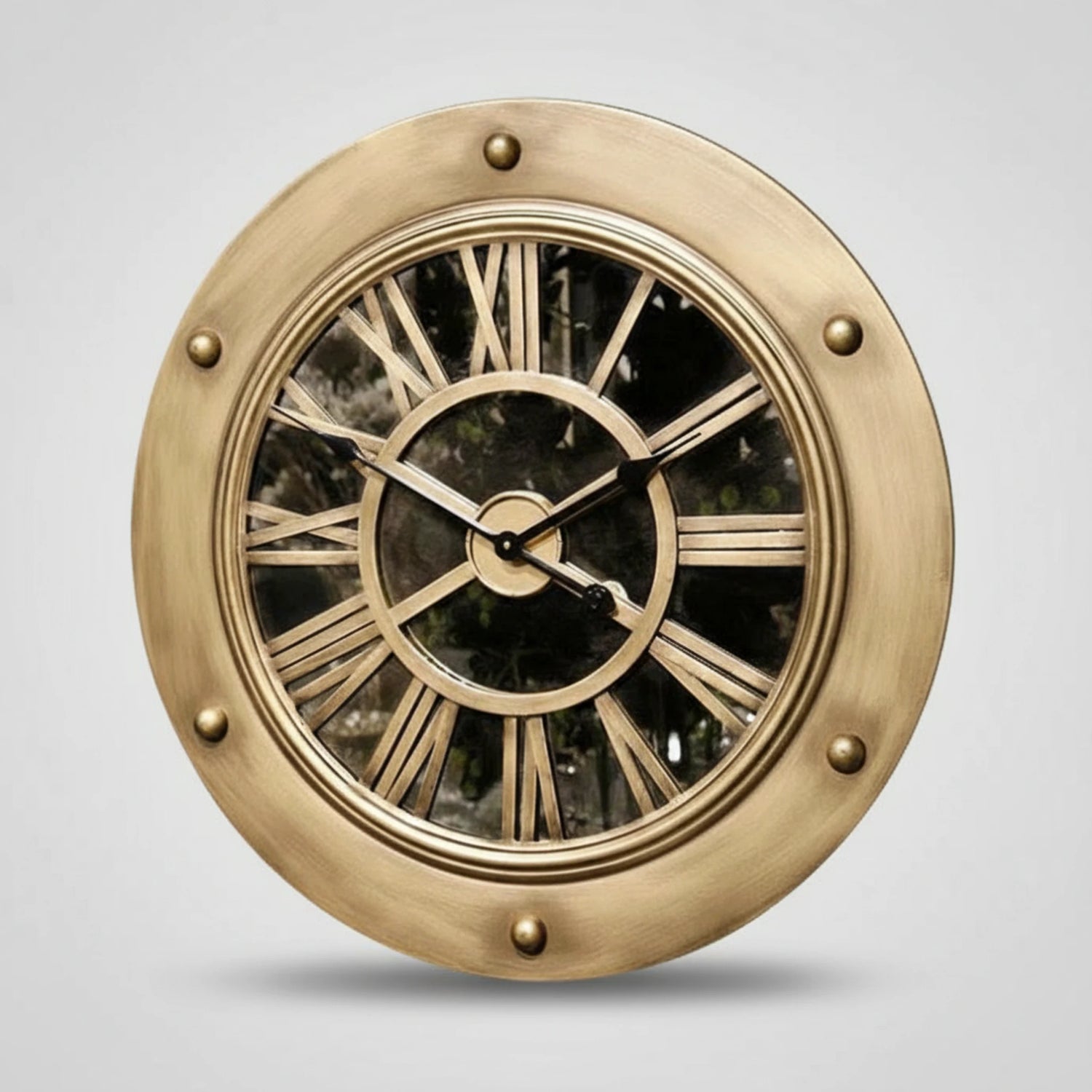 שעון קיר  מתכת משולב מראה דגם 002