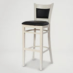 כסא בר עץ לבן 899475