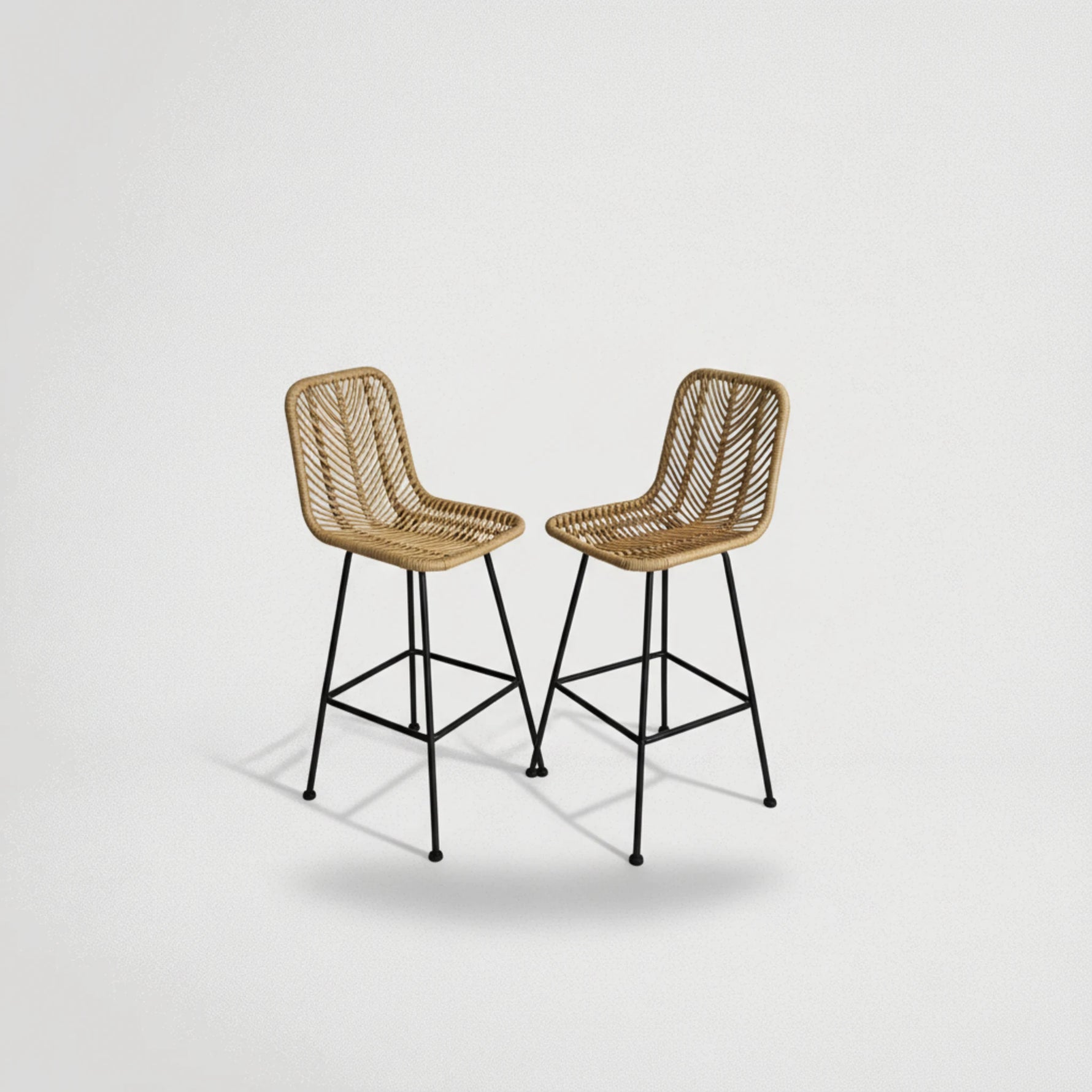 כסא בר ראטן טבעי   דגם 1122