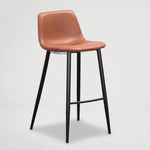 כיסא בר מושב מרופד ורגל מתכת שחורה 122445