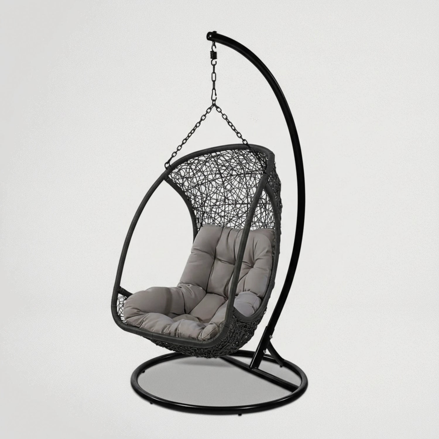 ערסל ראטן אפור דגם אפולו+ריפוד אפור כהה 8879468