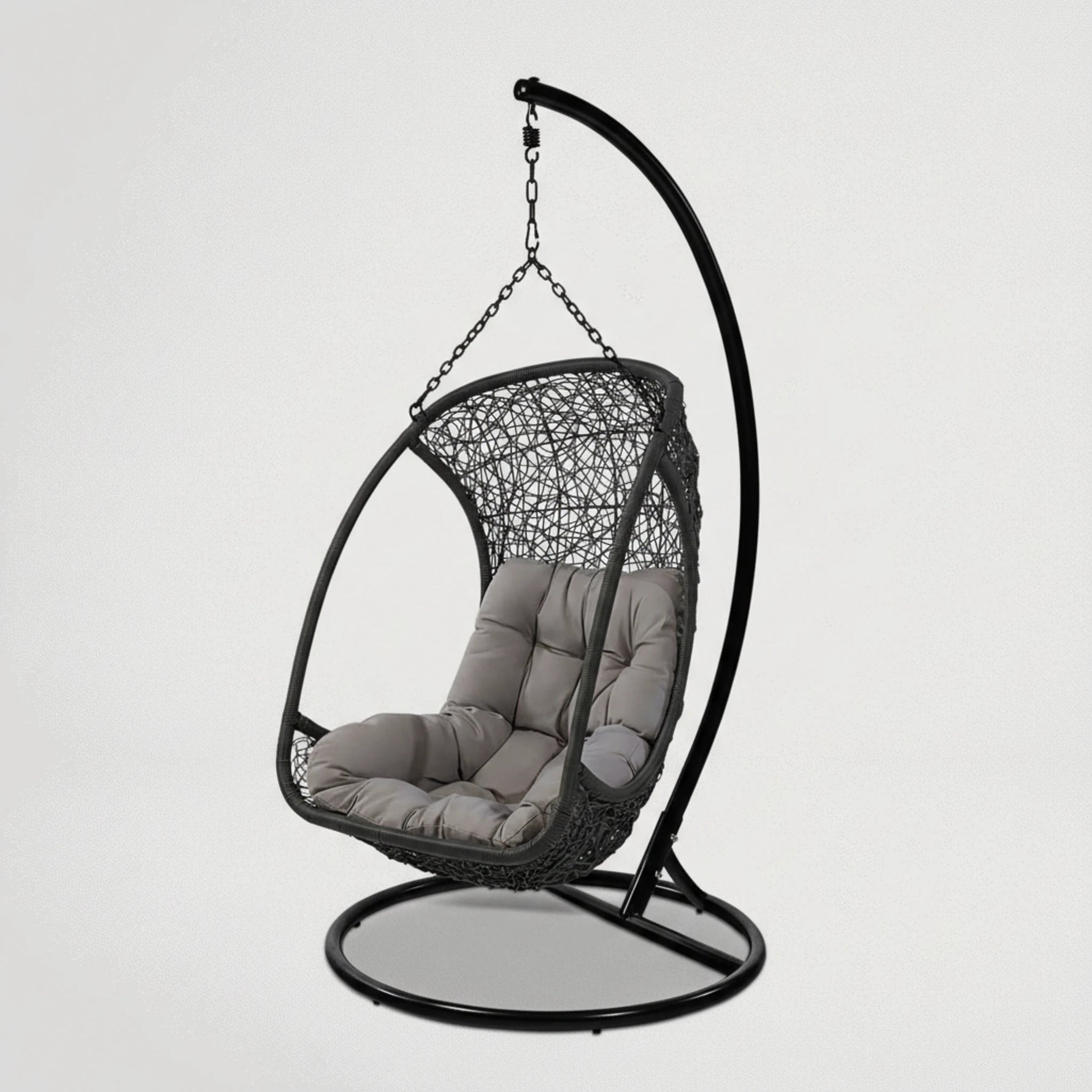 ערסל ראטן אפור דגם אפולו+ריפוד אפור כהה 8879468