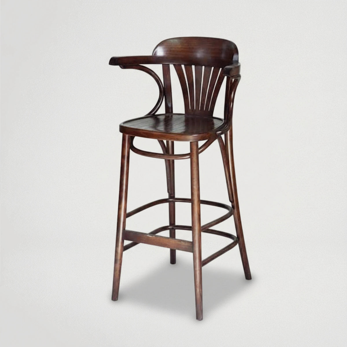 כסא בר עץ גב מניפה 8999996