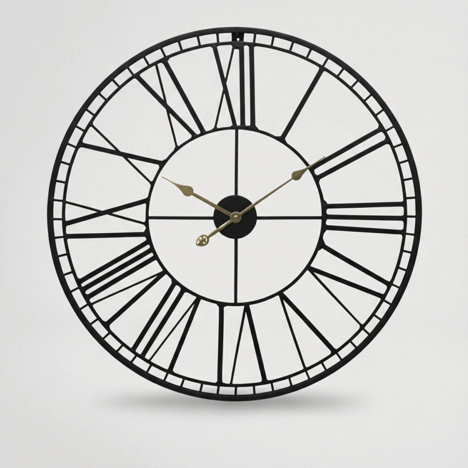 שעון קיר שחור נאמברס 00231