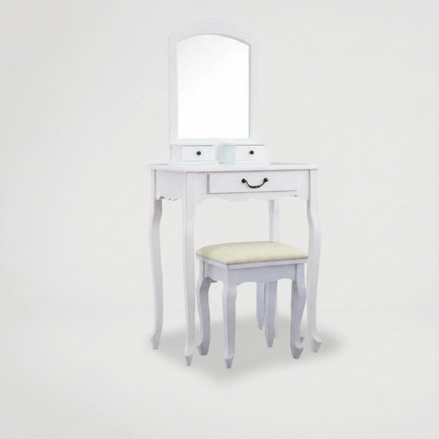 שידת איפור עם מראה מלבנית מעץ דגם 8837