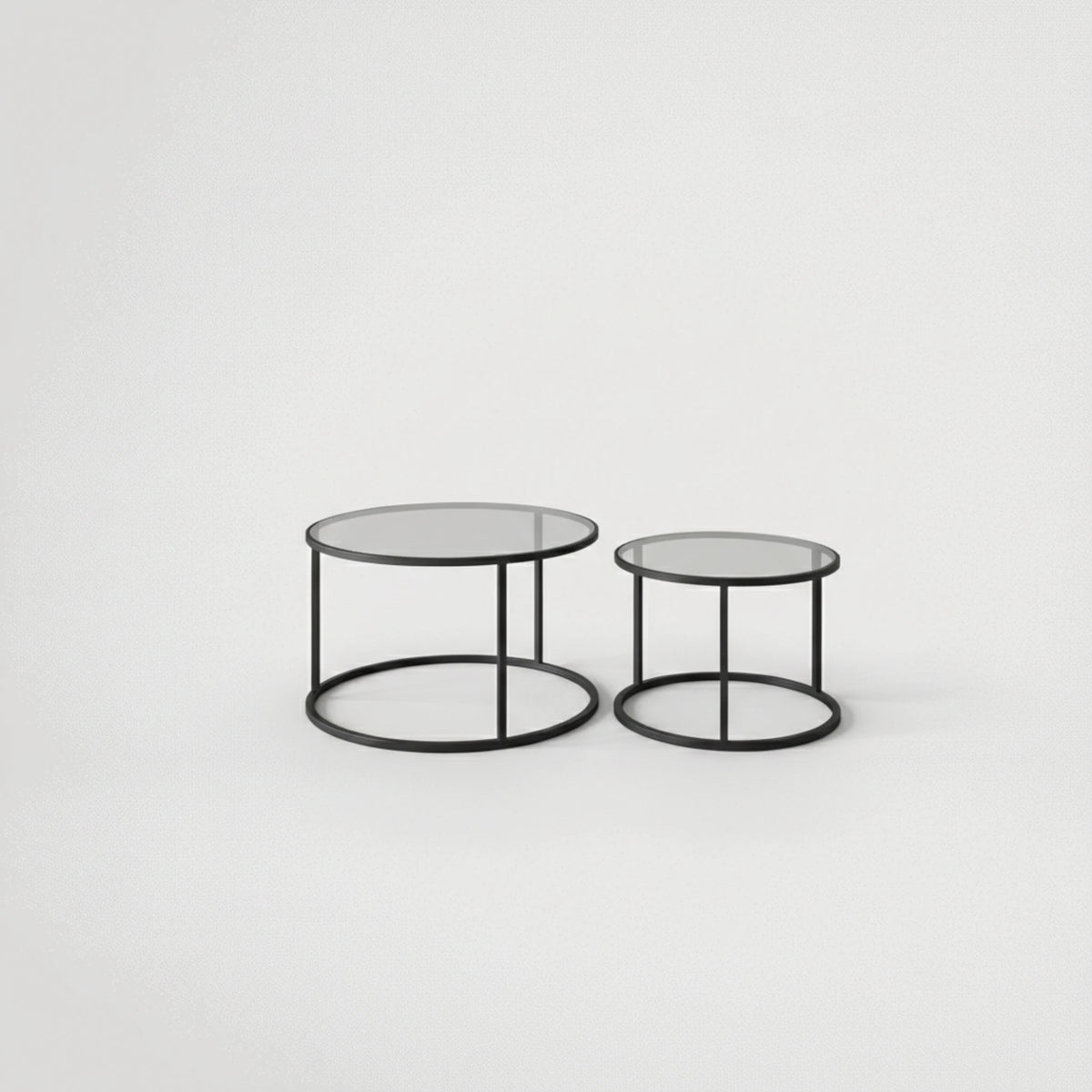 זוג שולחנות סלון מעוצבים דגם טבעת 4512