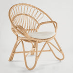 כורסת אירוח ראטן צבע טבעי דגם 7472