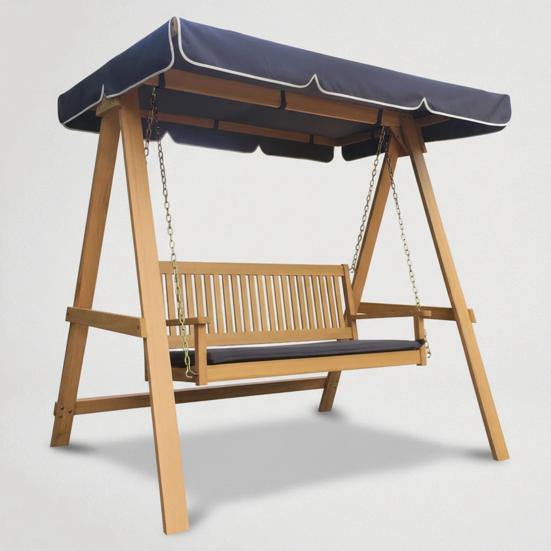 נדנדה מעץ דו מושבית דגם 663