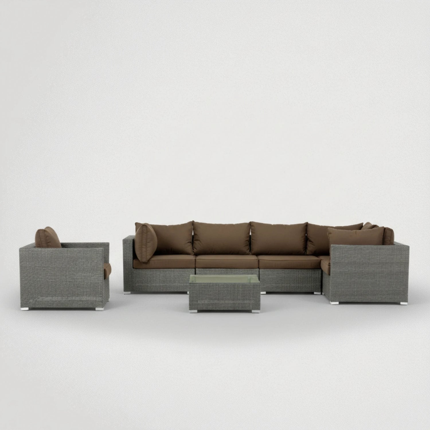 דגם ריהוט גן ראטן עם מבנה אלומיניום