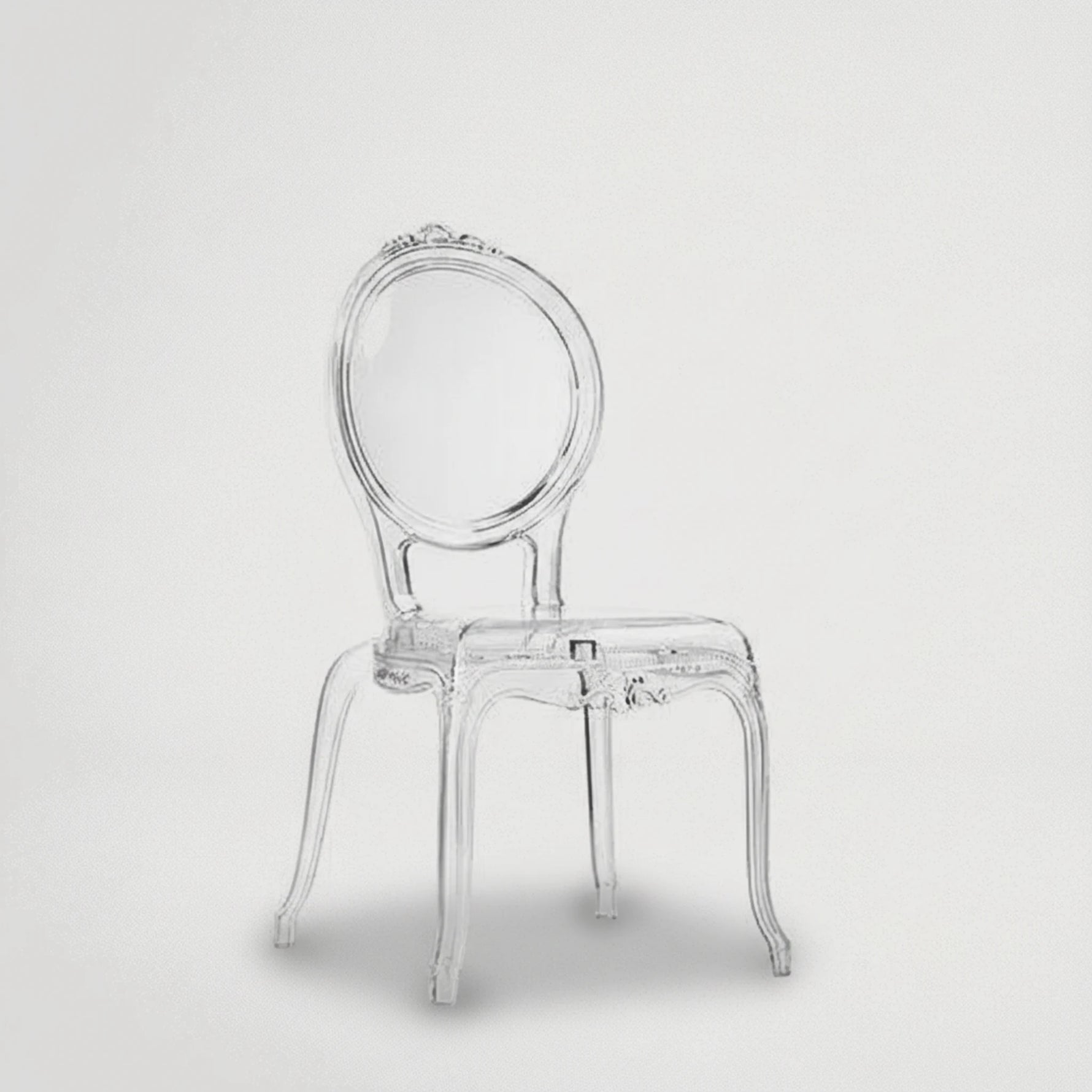 כיסא אולמות אירועים ופינת אוכל שקוף זכוכית 907