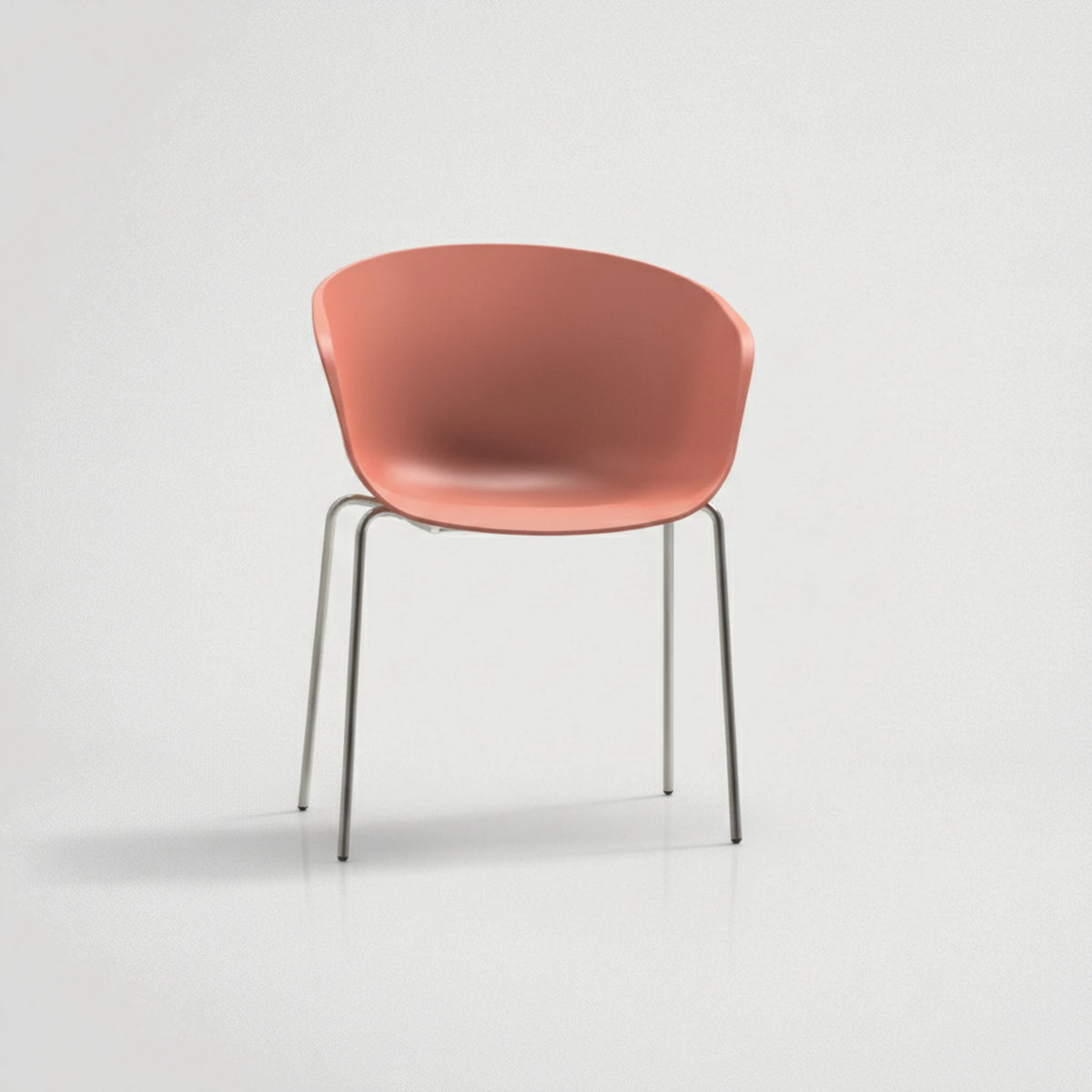 כיסא לפינת אוכל מפלסטיק עם רגלי ניקל איכותי ונוח במיוחד 7119