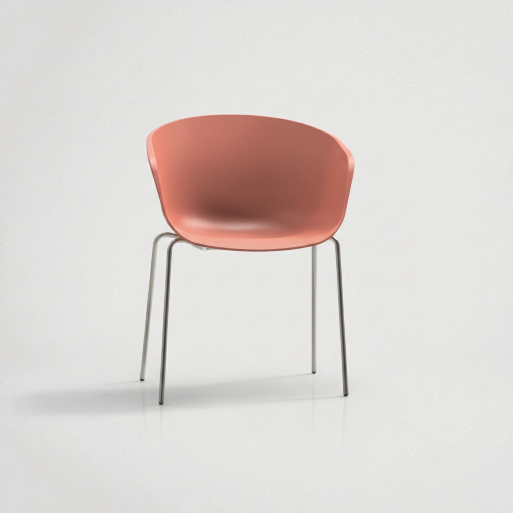 כיסא לפינת אוכל מפלסטיק עם רגלי ניקל איכותי ונוח במיוחד 7119