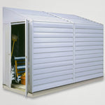 מחסן גינה צר, ממתכת לבנה, 46975